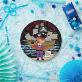 Funchpapier-Platte / Schädel & Kreuzknochen zum Th Pappteller (Party)