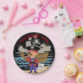 Funchpapier-Platte / Schädel & Kreuzknochen zum Th Pappteller (Party)