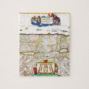 Funck Karte 1720 von Heiligem Land Israels Puzzle