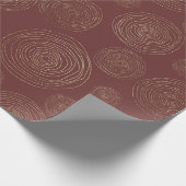 Funcky Spirale Golden Circles Burgund Maroon Geschenkpapier (Ecke)