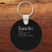 Funcle Another Term For Uncle Just Way Cooler Schlüsselanhänger (Vorderseite)