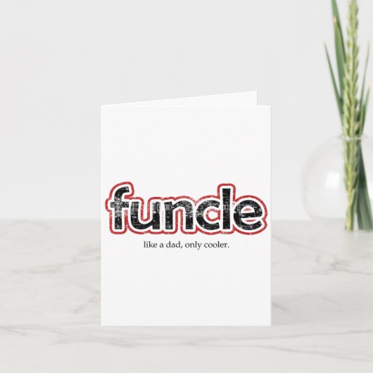 Funcle Definition Funny Joke Geschenk für Onkel Karte (Vorderseite)