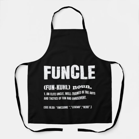Funcle Funny Uncle Definition Schürze (Vorderseite)
