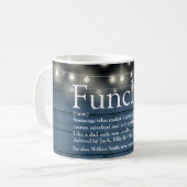 Funcle Onkel Definition Lichterkette Rustikal Blau Kaffeetasse (Vorderseite Links)