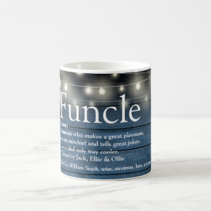 Funcle Onkel Definition Lichterkette Rustikal Blau Kaffeetasse