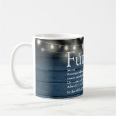 Funcle Onkel Definition Lichterkette Rustikal Blau Kaffeetasse (Links)