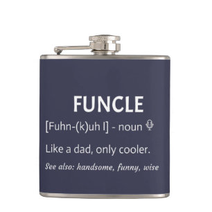 FUNCLE Onkel Geschenk Funny Joke Flachmann