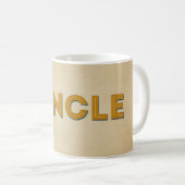 Funcle Retro inspirierte Typografie Kaffeetasse (VorderseiteRechts)