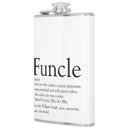 Funcle Uncle Funny Modern Definition Sprichwort Flachmann (Links)