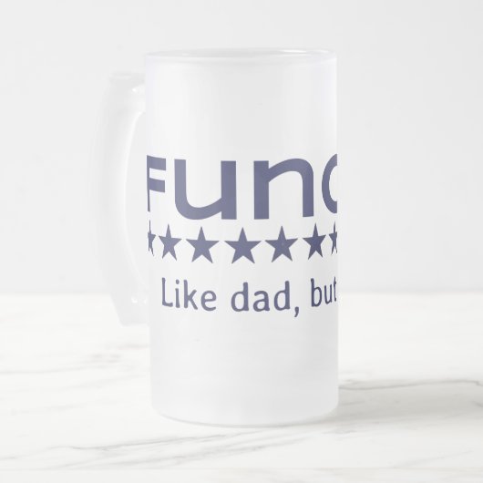 Funcle: Wie Vater aber cooler! Mattglas Bierglas (Vorderseite Links)