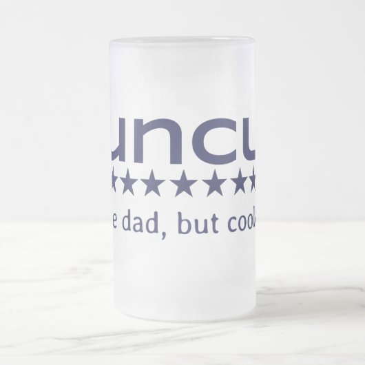 Funcle: Wie Vater aber cooler! Mattglas Bierglas (Mittel)