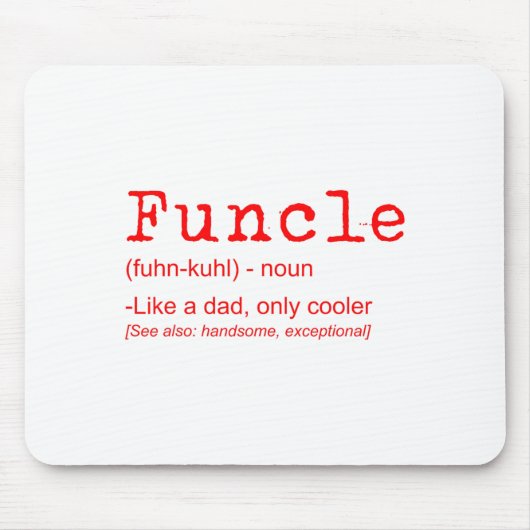 Functional Definition Funny Joke-Geschenk für Onke Mousepad (Vorne)