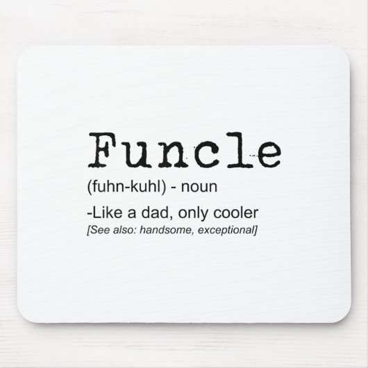 Functional Definition Funny Joke-Geschenk für Onke Mousepad (Vorne)