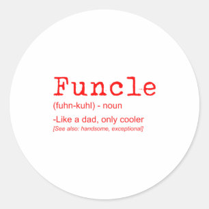 Functional Definition Funny Joke-Geschenk für Onke Runder Aufkleber