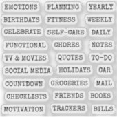 Functional Old Script Planner Tab Binder Divider Aufkleber (Vorderseite)