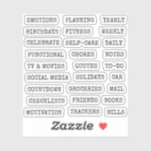 Functional Old Script Planner Tab Binder Divider  Aufkleber (Blatt)