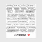 Functional Old Script Planner Tab Binder Divider Aufkleber (Blatt)