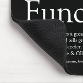 Functional Uncle Fun Cool Moderne Schwarz und Weiß Mousepad (Ecke)