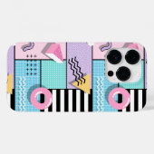Funda De Case-Mate Para iPhone Memphis Party Hülle (Rückseite (Horizontal))