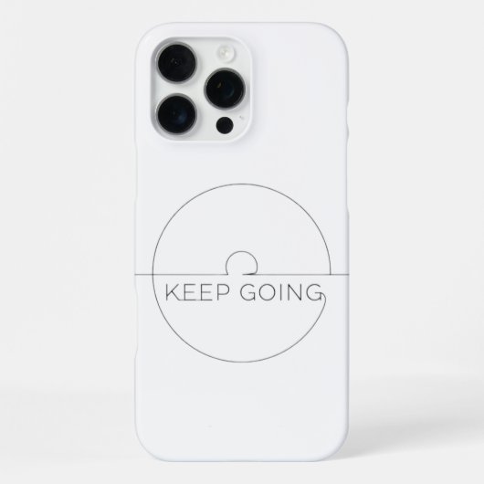 Funda iPhone Premium ‘Keep Going’ – Minimalista Hülle (Rückseite)