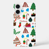 Funda Navidad Doodle  Case-Mate iPhone Hülle (Rückseite)