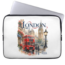 Funda para portátil de 13 pulgadas Londres con aut