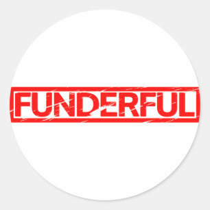 Funderful Briefmarke Runder Aufkleber