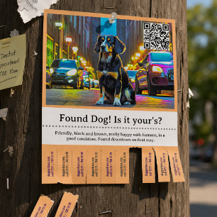 Fundhund Vorlage Tear Off Flyer