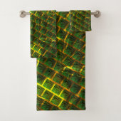 Fundo com imagem verde sob grade dourada? badhandtuch set (Insitu)