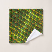 Fundo com imagem verde sob grade dourada? badhandtuch set (Waschlappen)