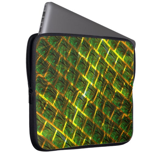 Fundo com imagem verde sob grade dourada? laptopschutzhülle (Vorne Rechts)