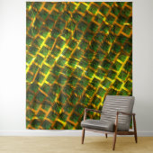 Fundo com imagem verde sob grade dourada? Largos. Wandteppich (Beispiel)