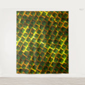 Fundo com imagem verde sob grade dourada? Largos. Wandteppich (Vorderseite)