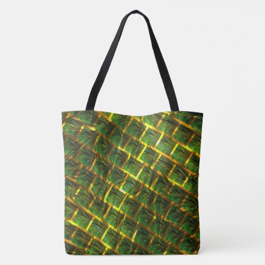 Fundo com imagem verde sob grade dourada? tasche (Rückseite)