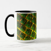 Fundo com imagem verde sob grade dourada? tasse (Links)