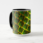 Fundo com imagem verde sob grade dourada? tasse (Vorderseite Links)