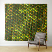 Fundo com imagem verde sob grade dourada? wandteppich (Beispiel (Horizontal))