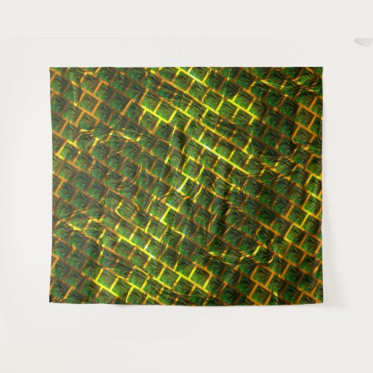 Fundo com imagem verde sob grade dourada? wandteppich (Vorderseite (Horizontal))