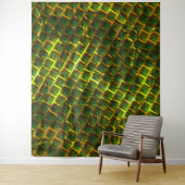 Fundo com imagem verde sob grade dourada? wandteppich (Beispiel)