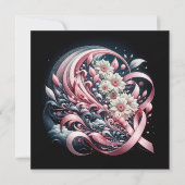 Fundraiser Benefit Pink Ribbon Einladung (Vorderseite)