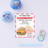 Fundraiser Cookout Barbecue Fast Food Gingham Flyer (Einzeln)