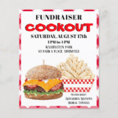 Fundraiser Cookout Barbecue Fast Food Gingham Flyer (Vorne)