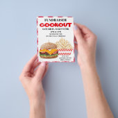 Fundraiser Cookout Barbecue Fast Food Gingham Flyer (Gruppe)