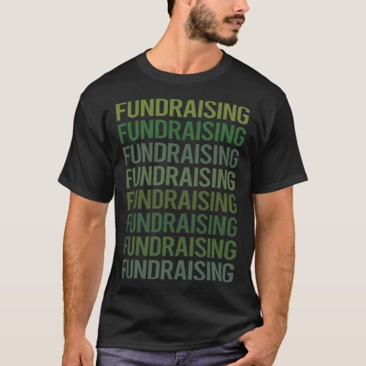 Fundraiser für den grünen Text T-Shirt (Vorderseite)