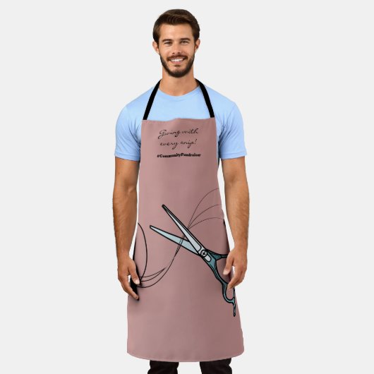 Fundraiser mit jeder Snip Pink-Schürze Schürze (Getragen)