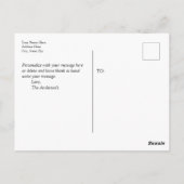 Fundraising Dankeschön, Sand & Muscheln Postkarte (Rückseite)