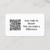 Fundraising-Event für Friend QR-Code gehen Sie Fon Visitenkarte (Rückseite)