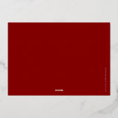 FUNDRAISING GALA elegant kalligraphisch bordeauxro Folieneinladung (Rückseite)