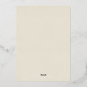 FUNDRAISING GALA elegante Veranstaltung Drehbuch E Folieneinladung (Rückseite)