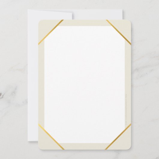 FUNDRAISING GALA elegantes modernes Event Elfenbei Einladung (Rückseite)